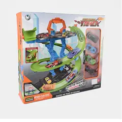 JUGUETERIA - Juego de pista de alta velocidad con 4 Autos