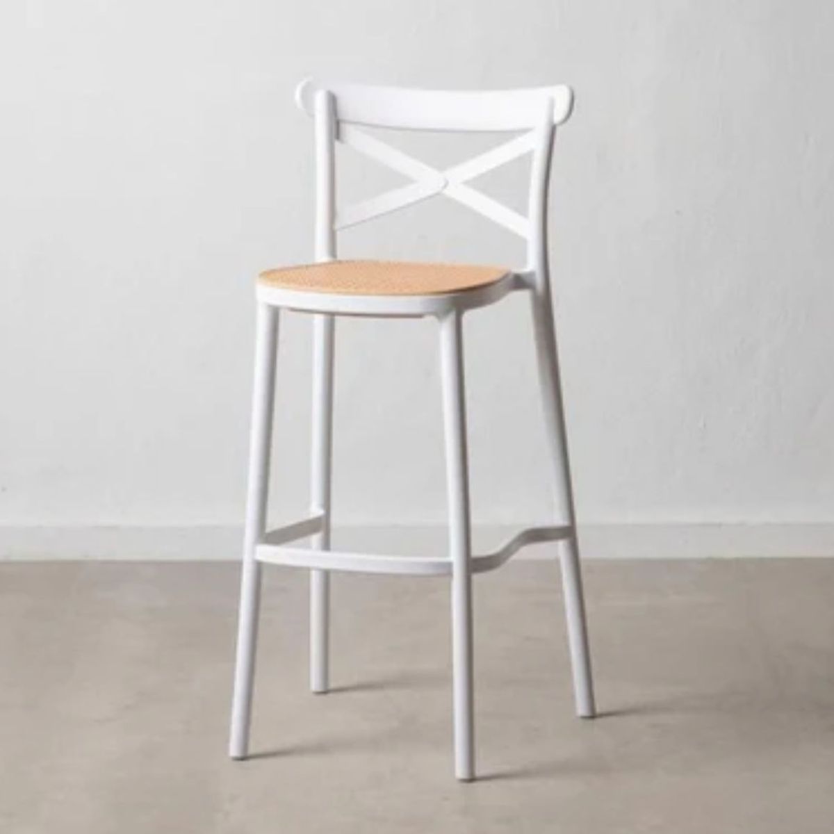 HABITA2 CHILE - Taburete piso de Bar Sena 75 cm Polipropileno - Negro