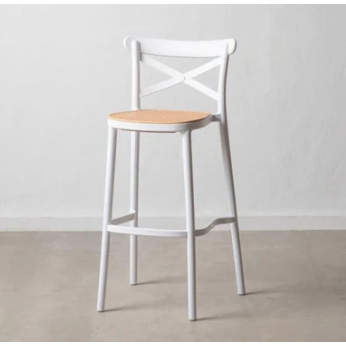 HABITA2 CHILE - Taburete piso de Bar Sena 75 cm Polipropileno - Negro