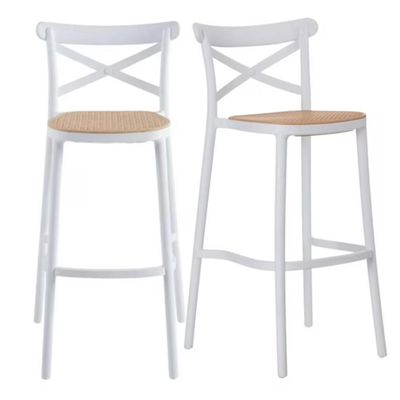 Imagen 2 del producto Pack 2 Taburete piso de Bar Sena 75 cm Polipropileno - Negro