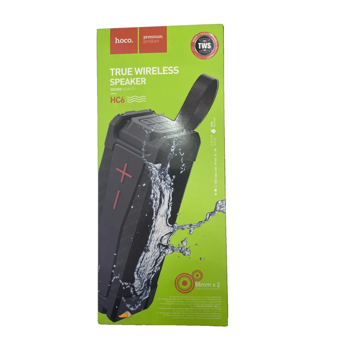 HOCO - ALTAVOZ DUAL DE ALTA POTENCIA PORTATIL HOCO TWS HC6 MULTIFUNCIONAL IPX5