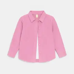 KIBOU - Camisa rosa niña manga larga con brillos