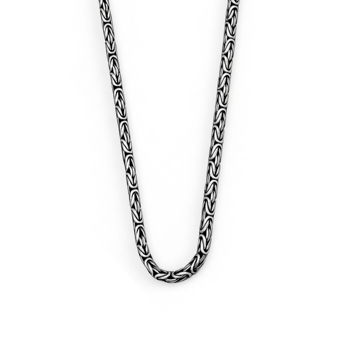 JB JOYAS BARON - Cadena de Plata Esterlina 925 Bizantino