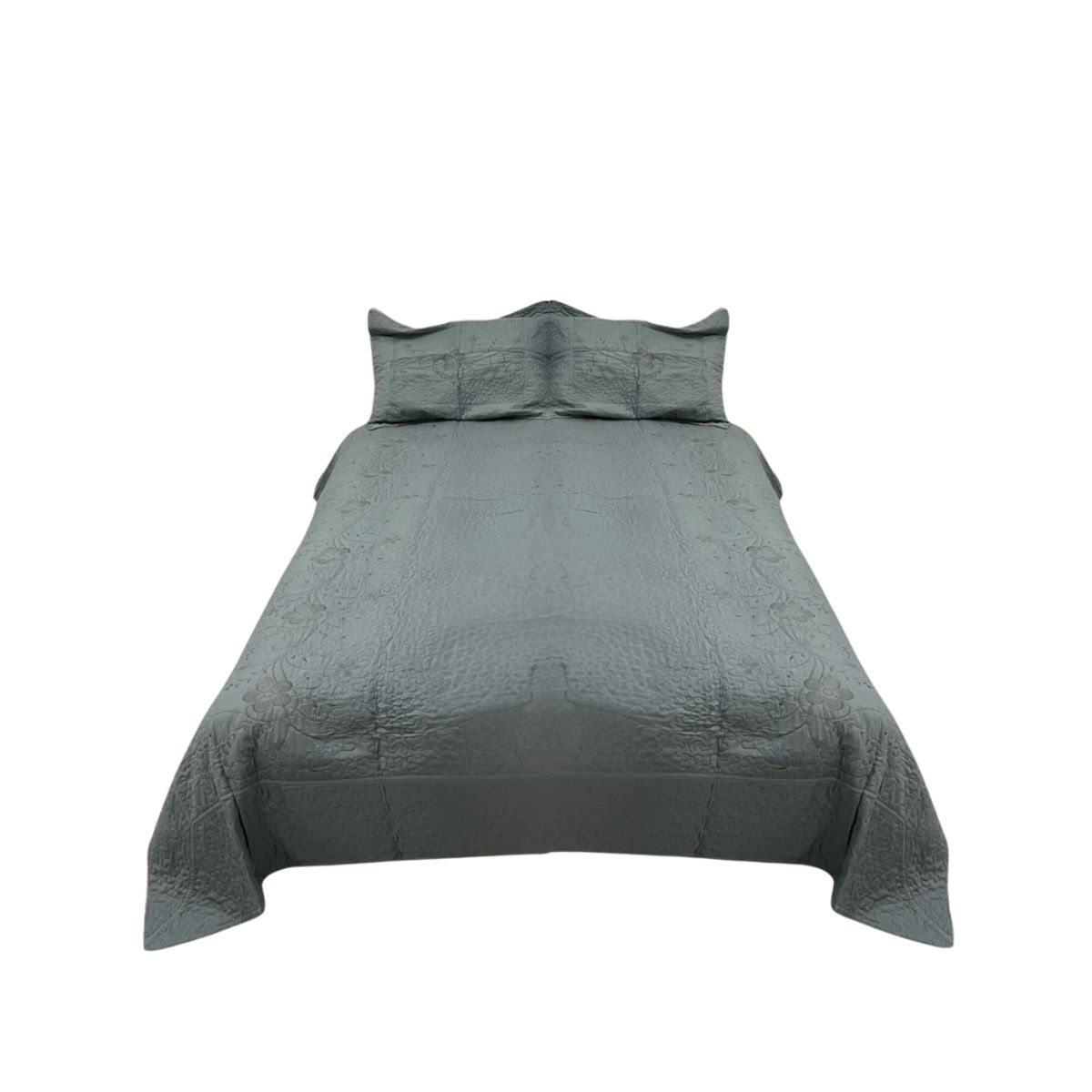 GENERICO - Cubrecama Verano 2 Plazas Quilt De Diseños Bordados