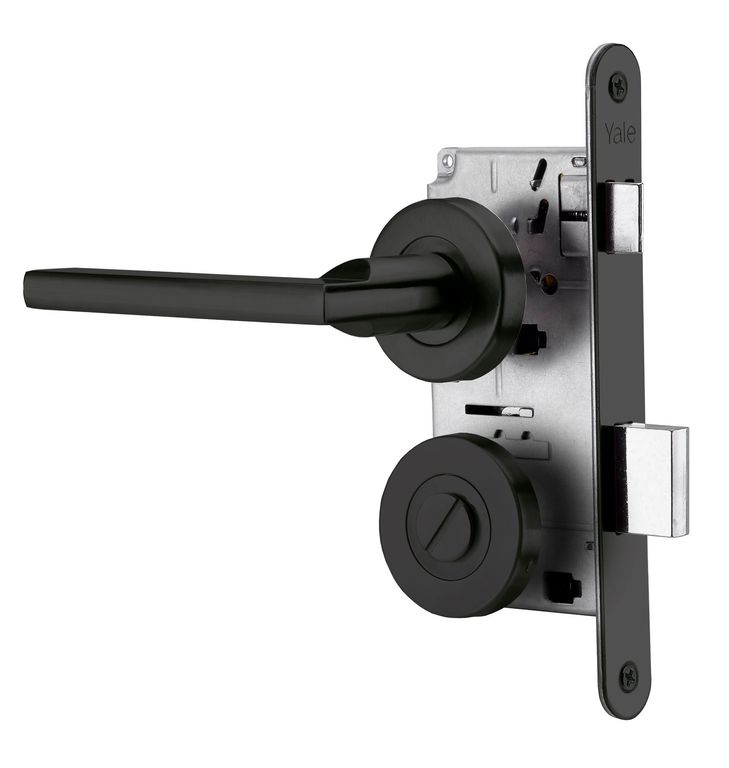 Cerradura Embutida Milano B40 Bano Negro