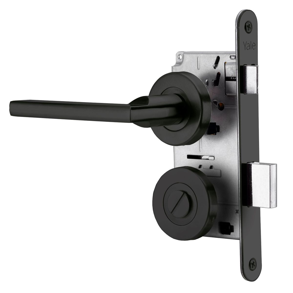POLI - Cerradura Embutida Poli Milano B40 Baño Negro