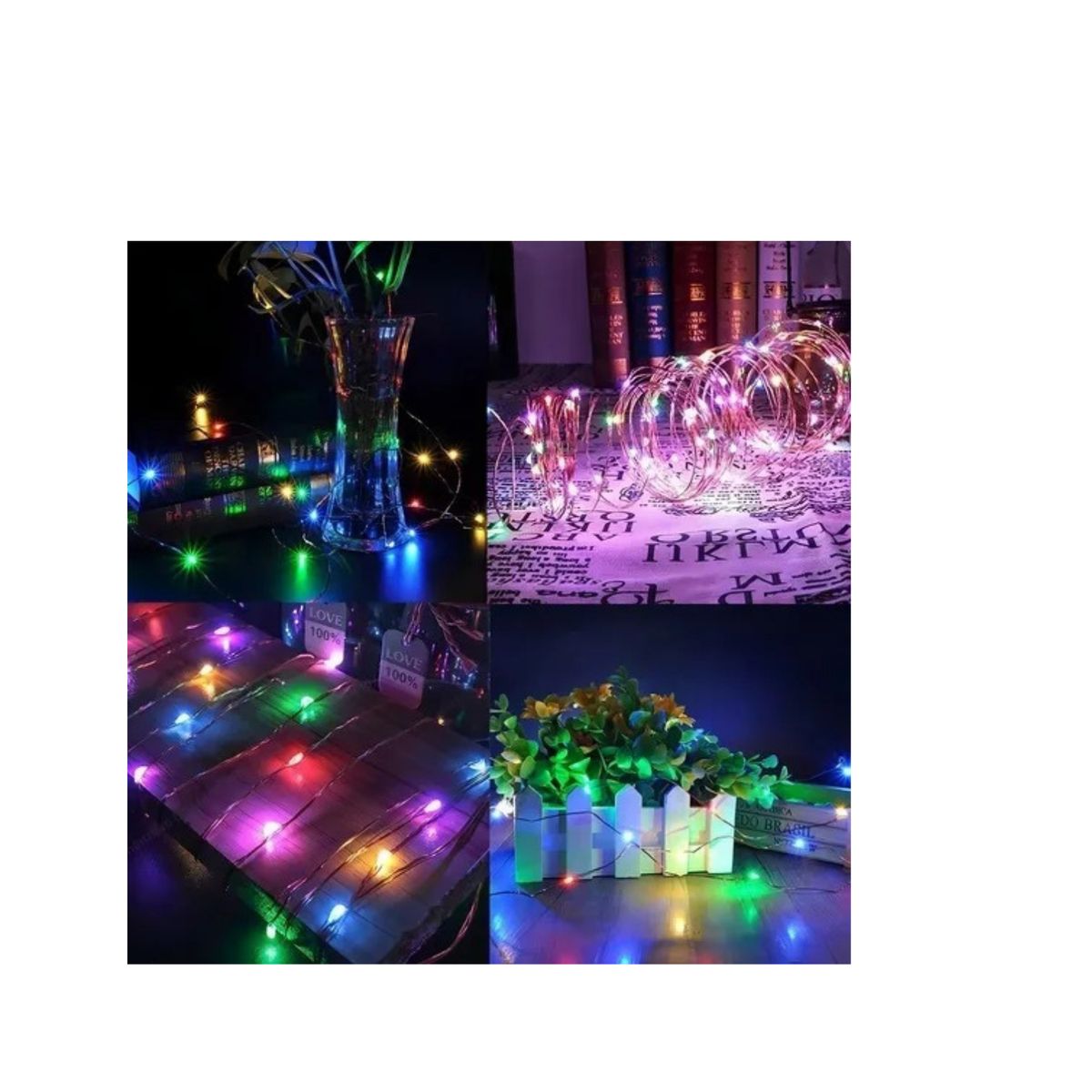 GENERICO - Luces Hadas Navidad Decorativas 20m Solares SKU TN