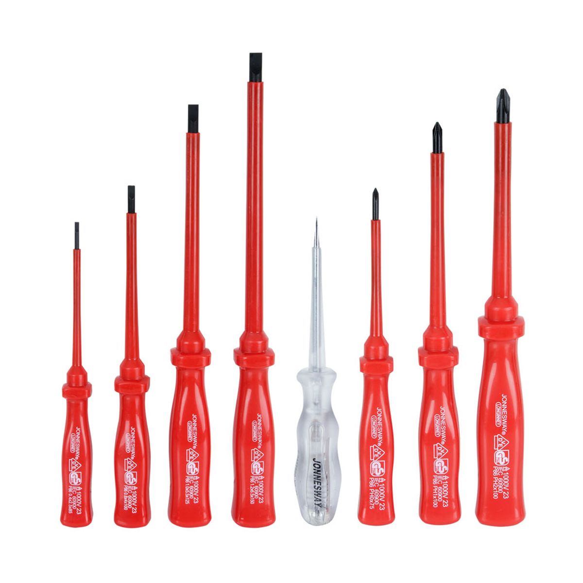 JONNESWAY - Juego de Destornilladores Aislados 1000v - 8 Piezas