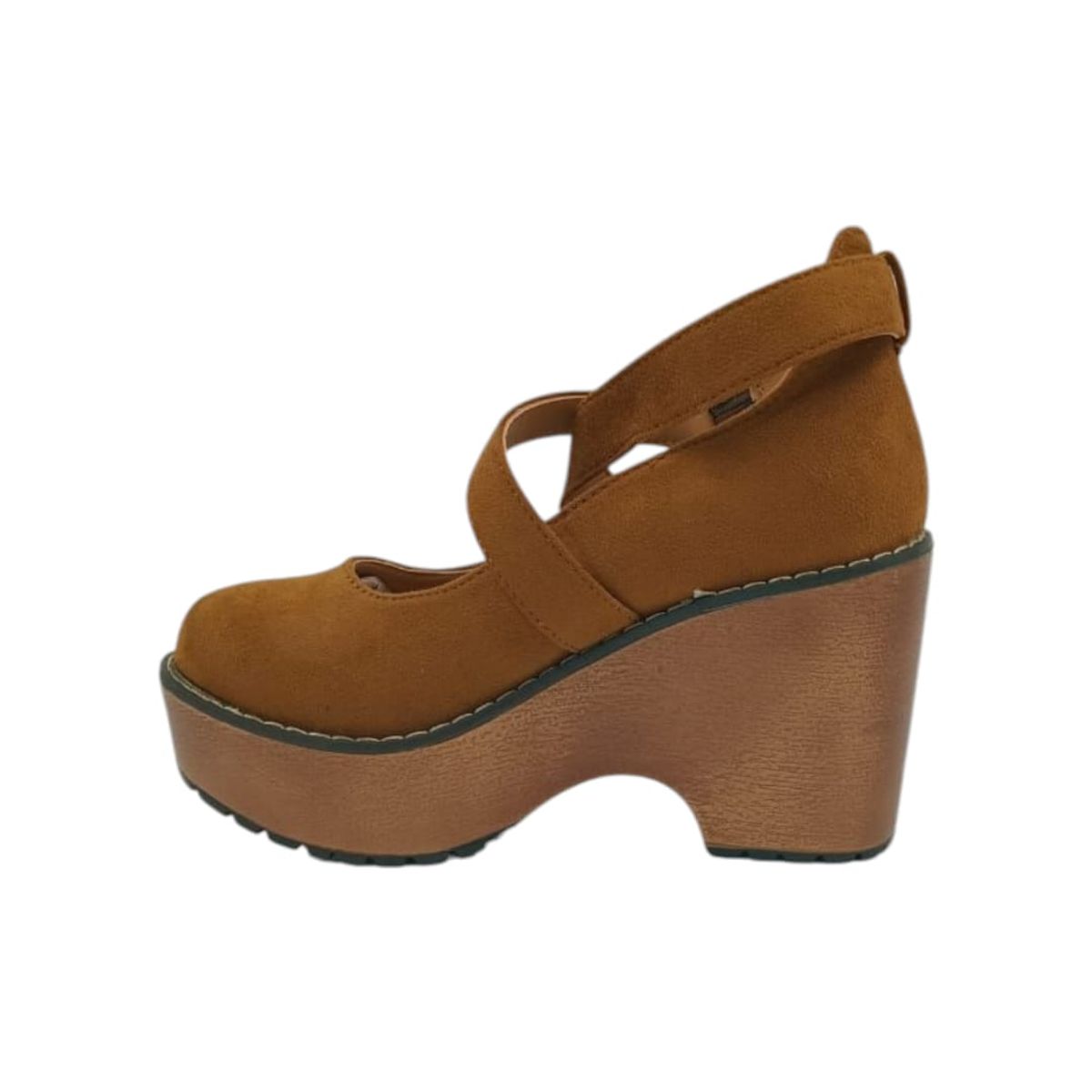 HERIEL - Zapato Café Gamuza Plataforma