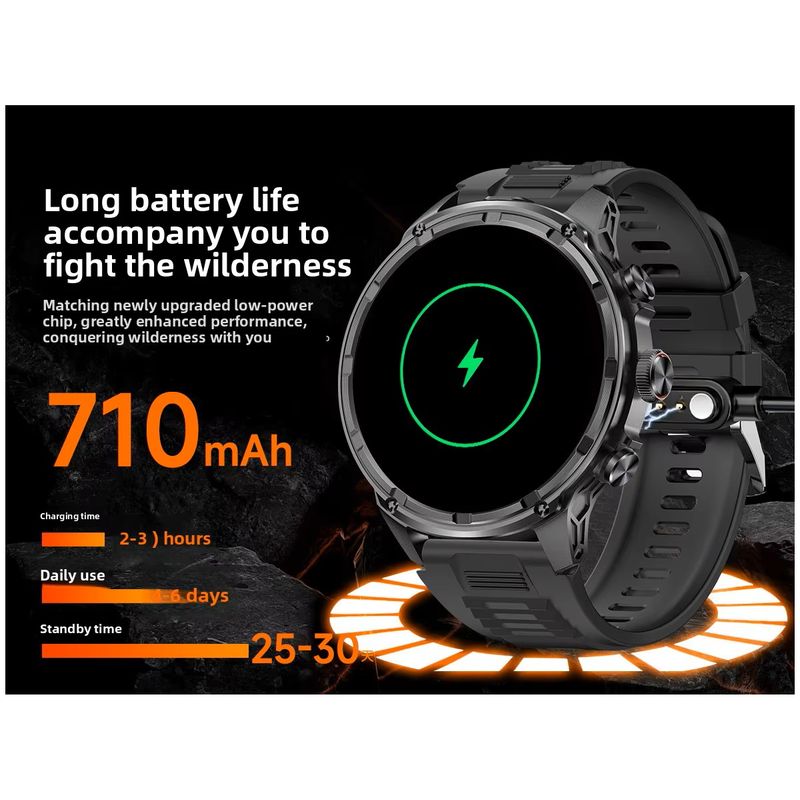 GENERICO - Reloj Inteligente para Hombre Pantalla AMOLED 185” HD Batería 710mAh