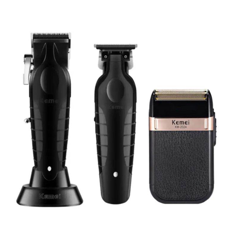 KEMEI - Combo Kemei Cortadora Km 2296 Y Km 2299 + Shaver Km 2024