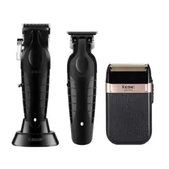 KEMEI - Combo Cortadora Km 2296 Y Km 2299 + Shaver Km 2024