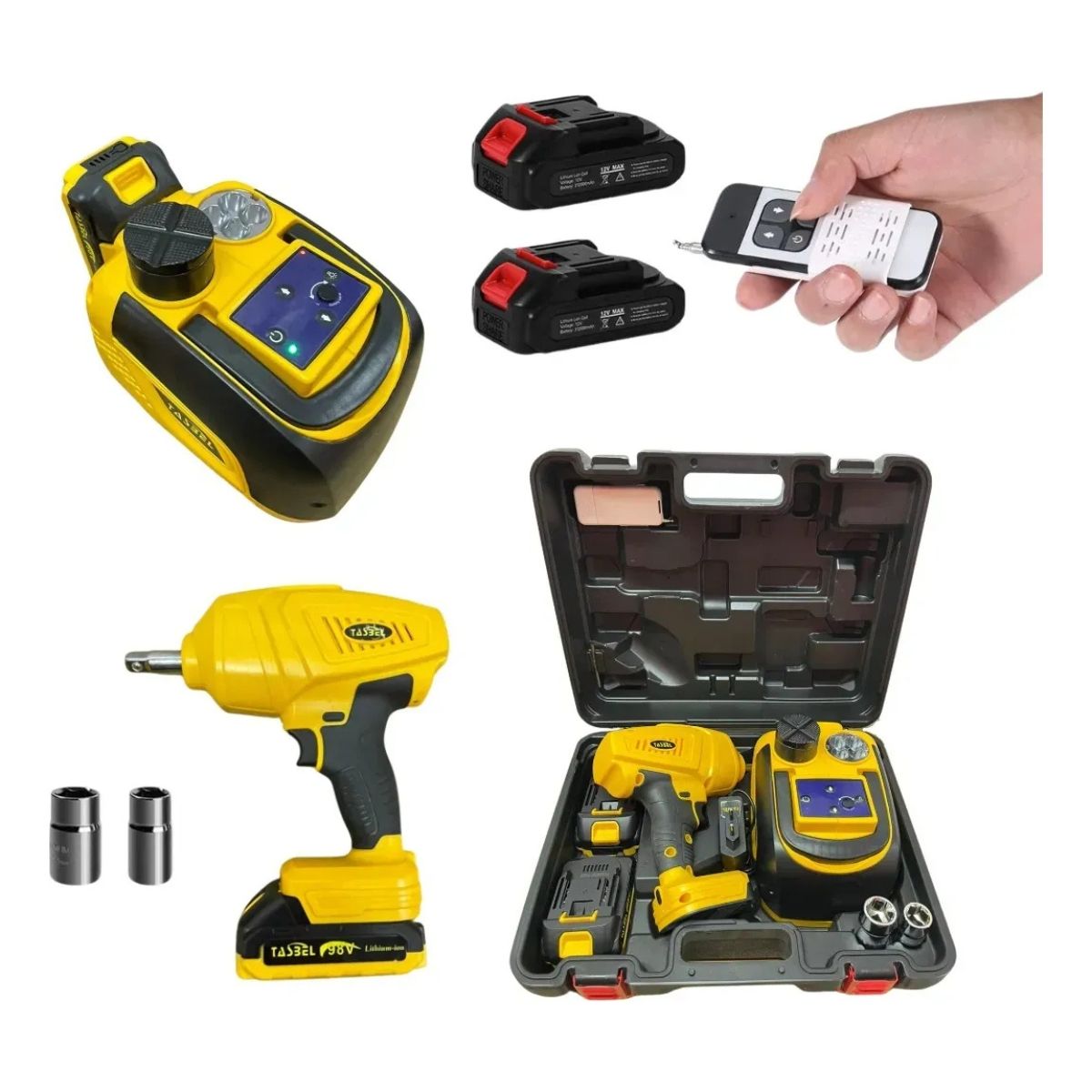 MOVI - KIT DE GATA HIDRAULICO 5 TONELADAS + LLAVE DE IMPACTO