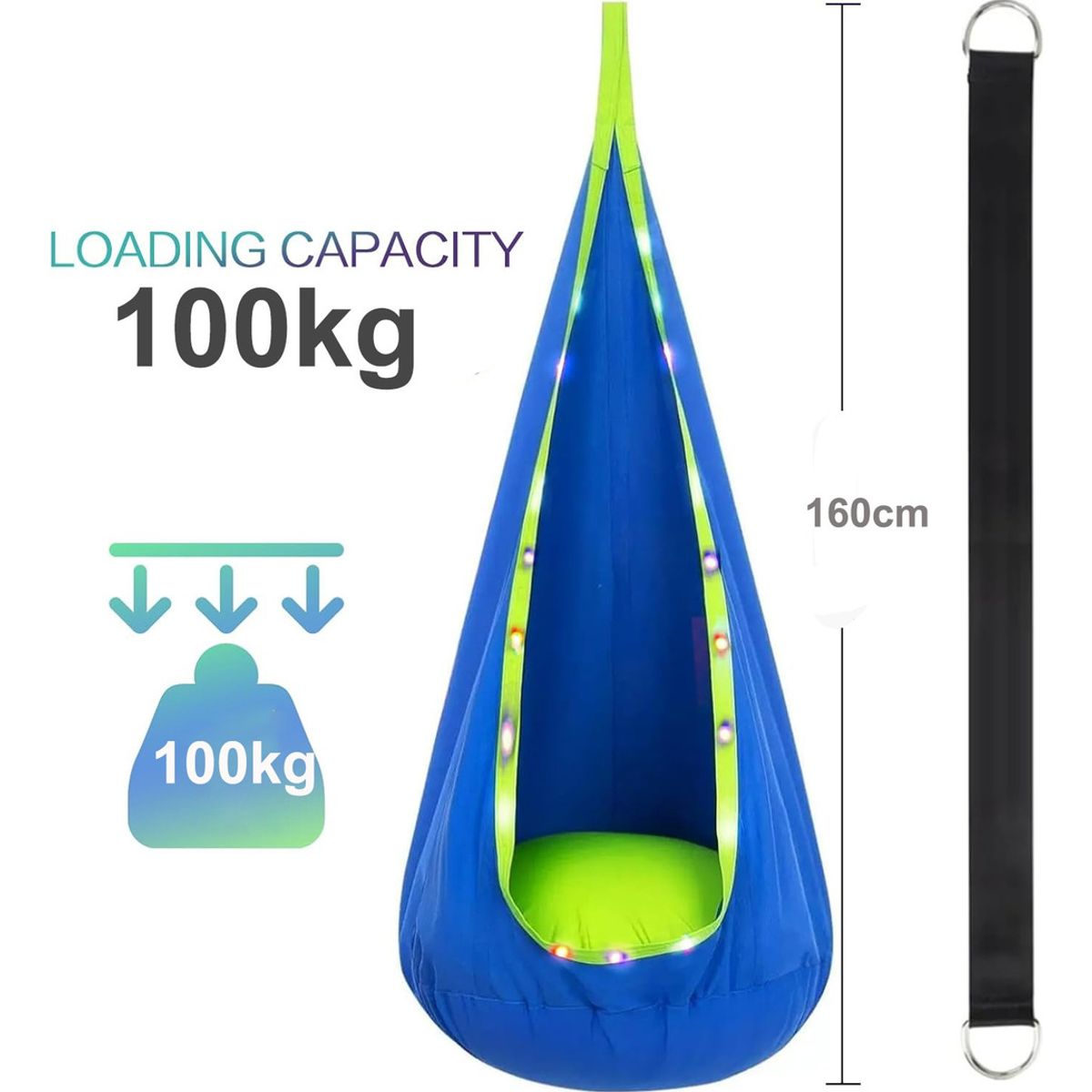 EVERSO - Columpio Sensorial Hamaca Niños Interior Y Exterio