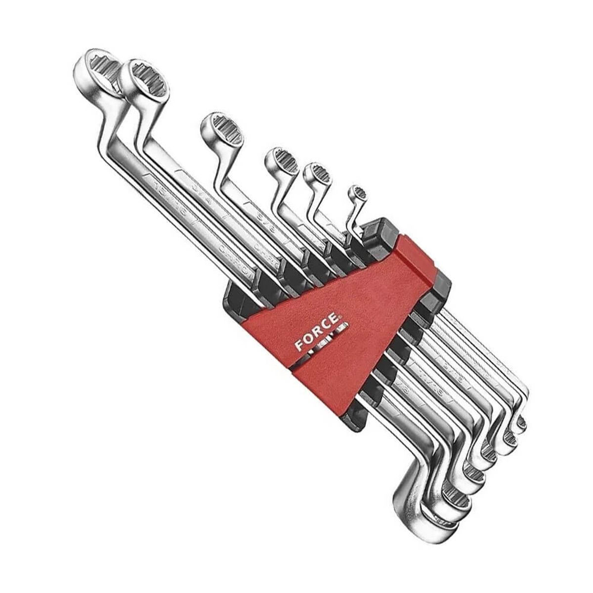 FORCE - Juego Llaves Corona Acodadas 75º - 6 Piezas (en Pulg.)