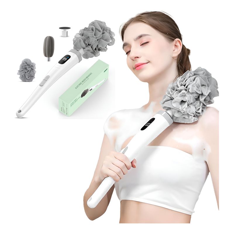 EVERSO - Set Para Ducha Eléctrico Escobilla Para Espalda Limpieza