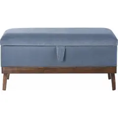 GENERICO - Banqueta con Baúl Incy Azul Petróleo 120x50x40 cm Máxima Design