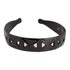 BIJOUTERIA LB20 SPA - Cintillo Diadema Mediano Rígido Cabello Diseño 5 - Negro