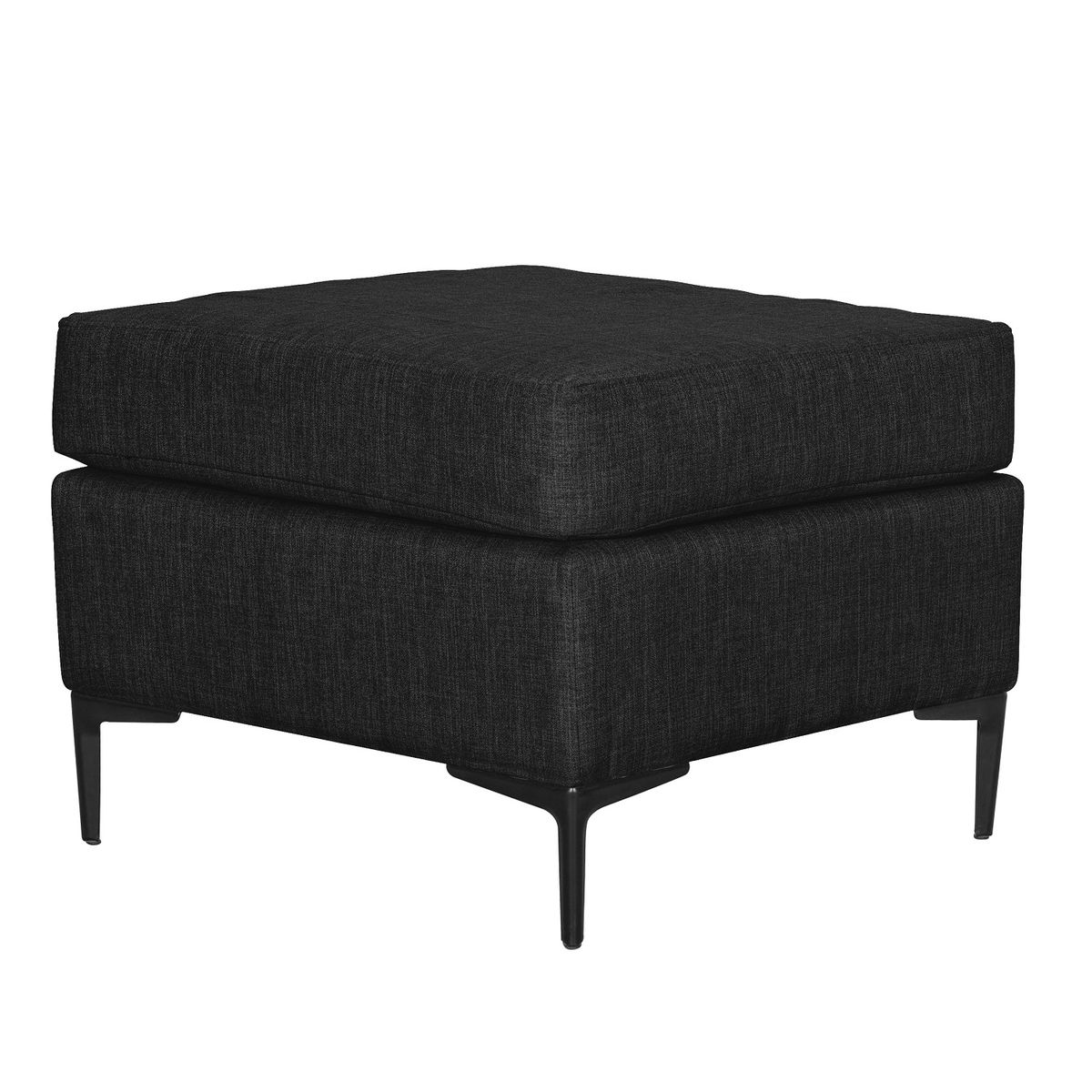 COLBOX - Sofá Clio 2C + 1 Pouf-Met Tela