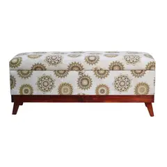 GENERICO - Banqueta Incy con Baúl Mándala Estrella 120x40x50 Máxima Design