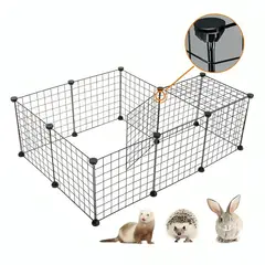 GENERICO - Jaula Corral Armable De 2 Niveles Para Mascotas Pequeñas