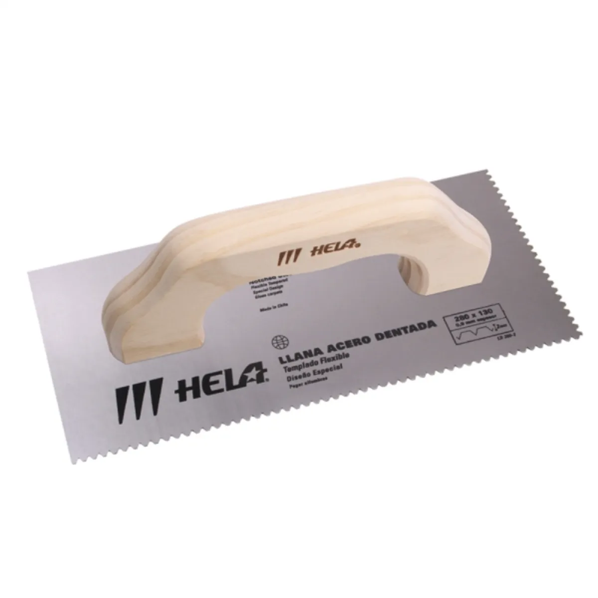 HELA - Llana acero 280x130 mm dentada 2 mm
