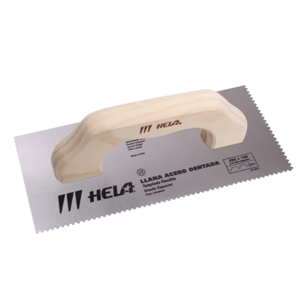 HELA - Llana acero 280x130 mm dentada 2 mm