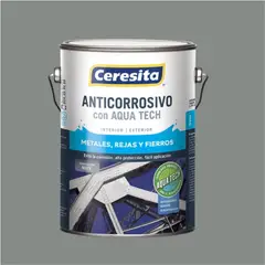 CERESITA - Anticorrosivo Aqua Tech gris 1 gl