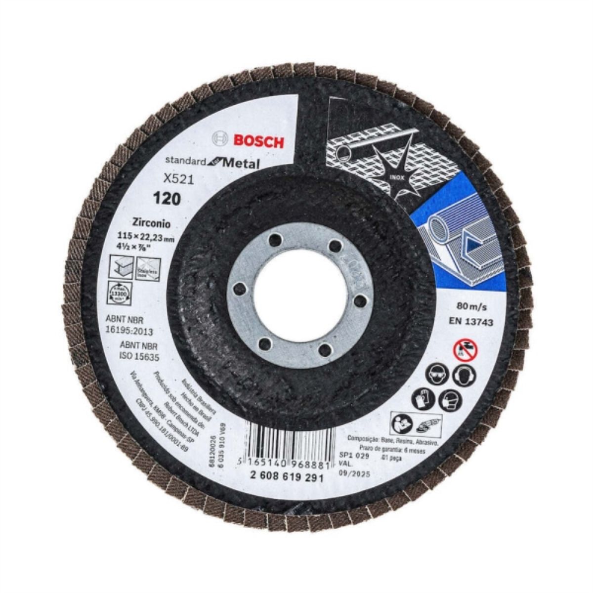 BOSCH - Disco traslapado flapdisc 4 1/2" G120