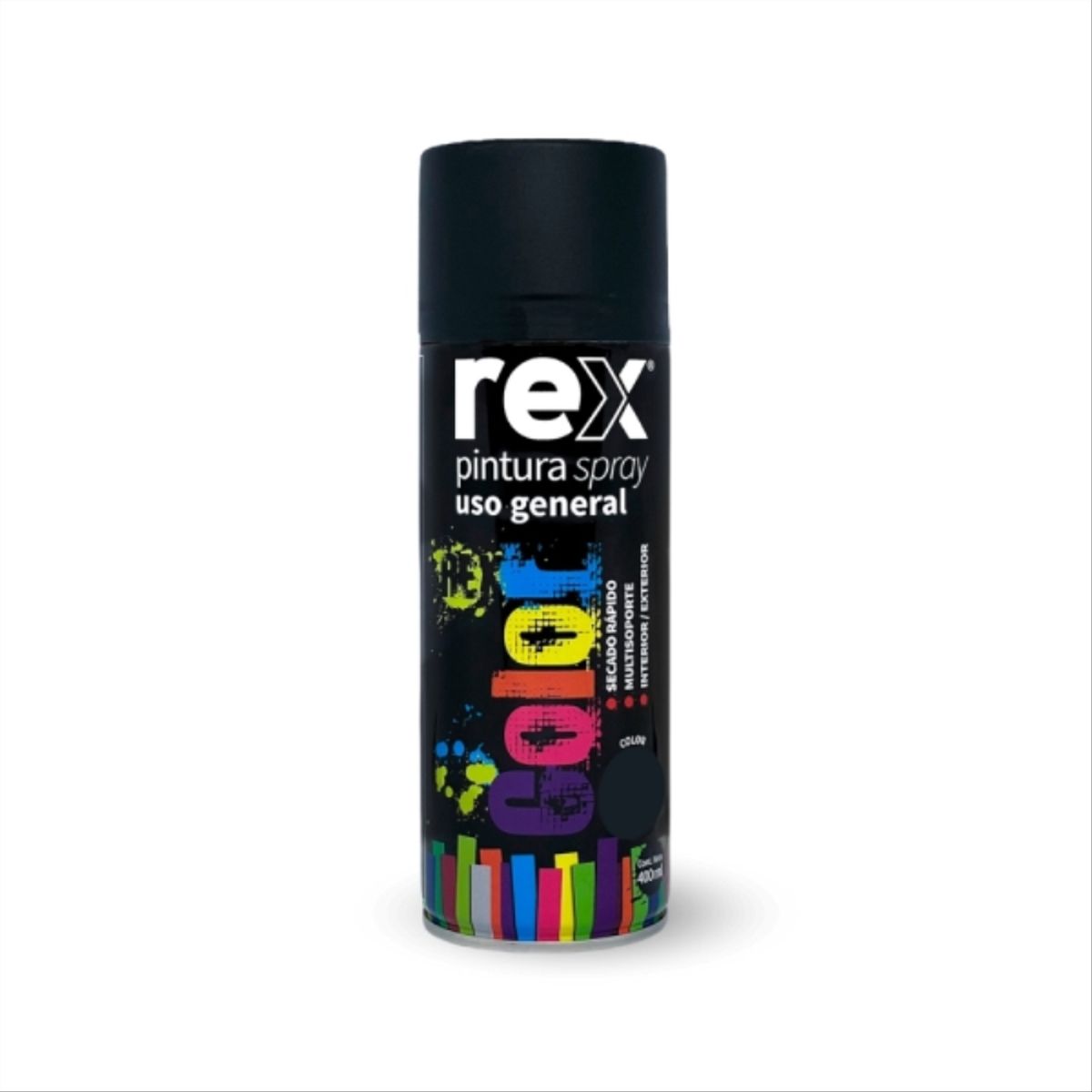 REX - Pintura Spray negro mate 400 ml