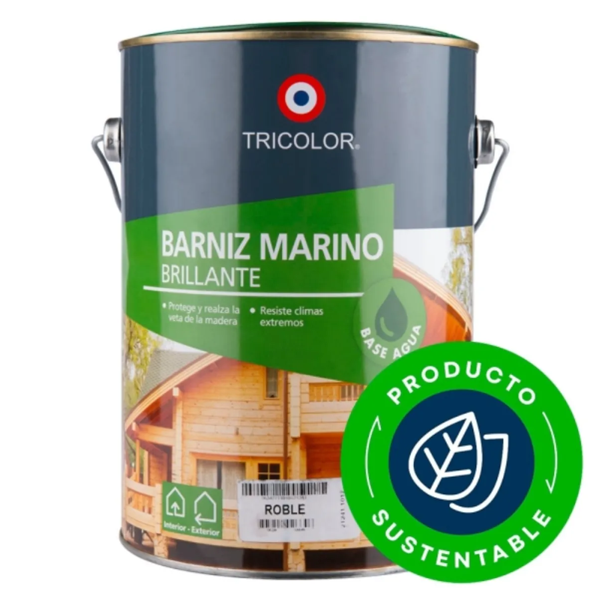 TRICOLOR - Barniz marino base agua roble 1 gal