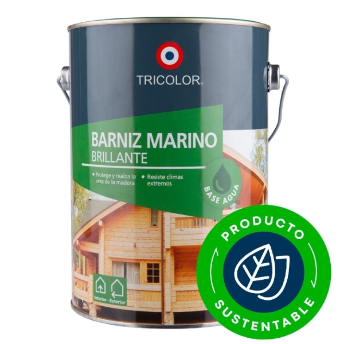 TRICOLOR - Barniz marino base agua natural 1 gal