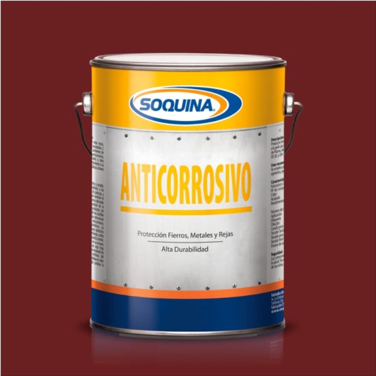 SOQUINA - Anticorrosivo rojo maestranza 1 gal