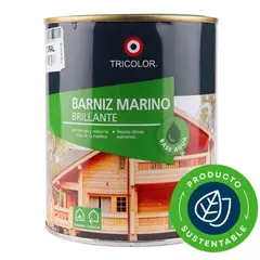 TRICOLOR - Barniz marino base agua natural 1/4 gal