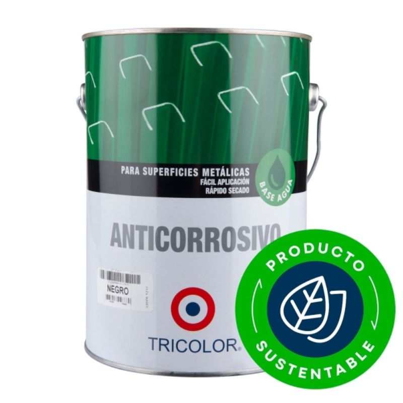 TRICOLOR - Anticorrosivo base agua negro 1 gal