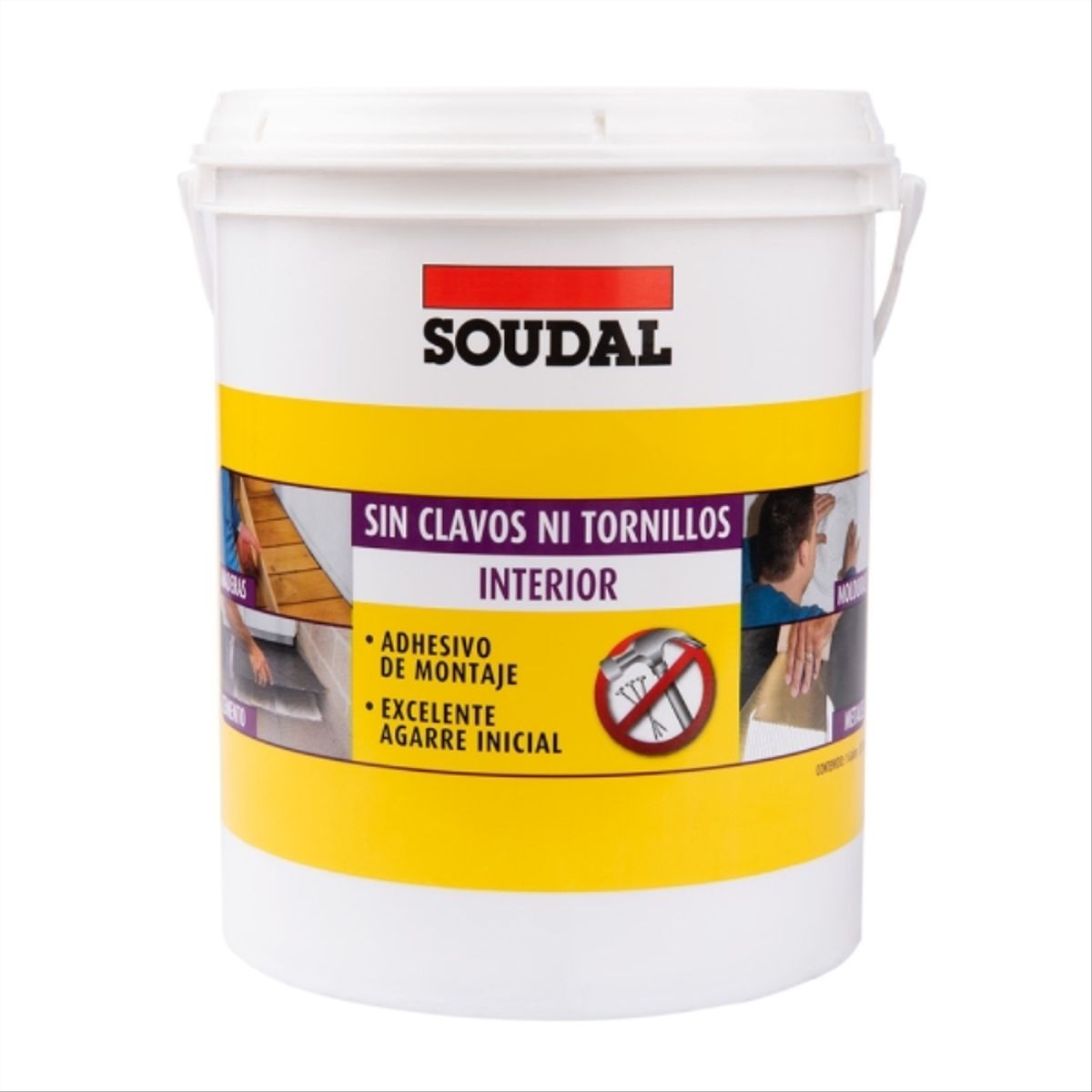 SOUDAL - Adhesivo de montaje sin clavos ni tornillos 3,8 kg