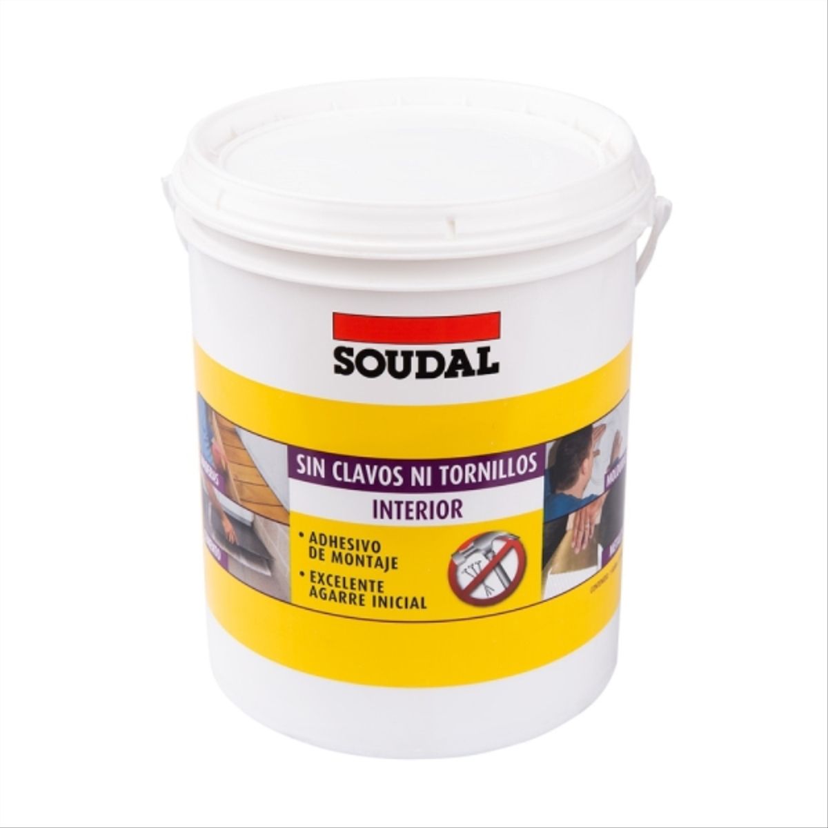 SOUDAL - Adhesivo de montaje sin clavos ni tornillos 3,8 kg