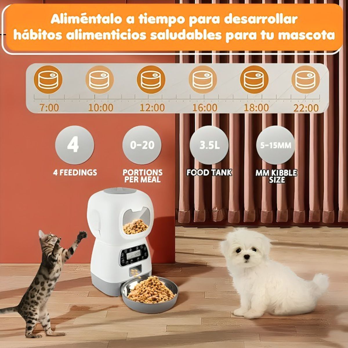 GENERICO - Dispensador Automático De Alimentos Para Mascotas