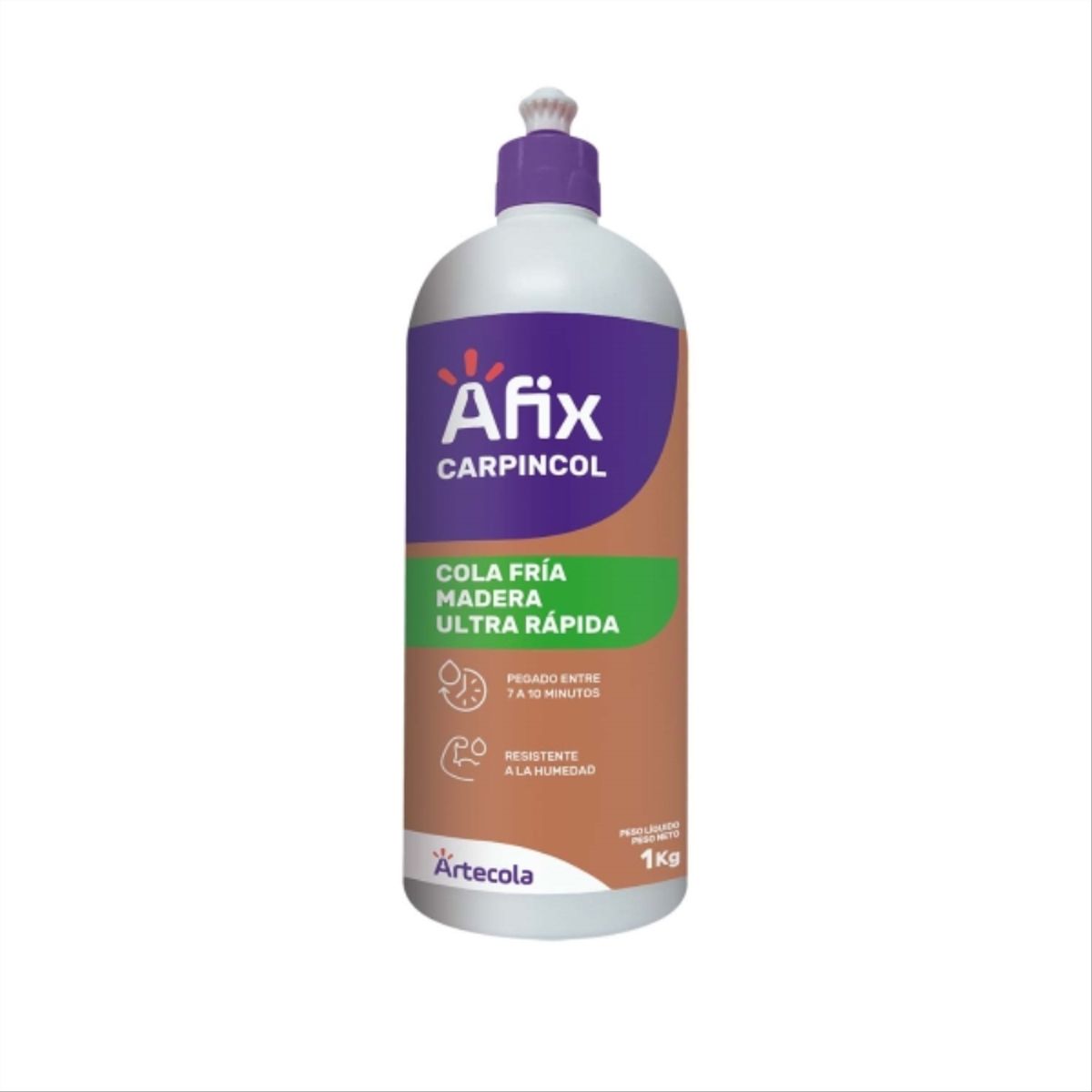 Cola fría madera ultra rápida resistente a la humedad 1 kg, marca AFIX - Foto Principal