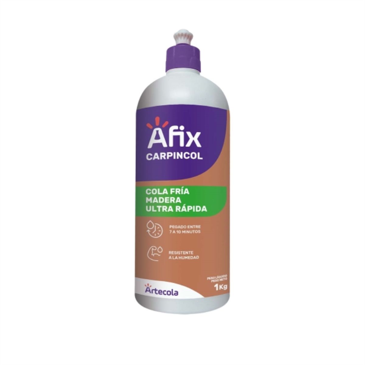 Cola fría madera ultra rápida resistente a la humedad 1 kg, marca AFIX - Foto Principal