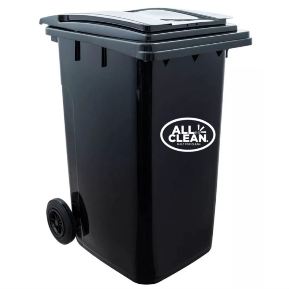 ALL CLEAN - Basurero plástico con ruedas 240 lt gris oscuro