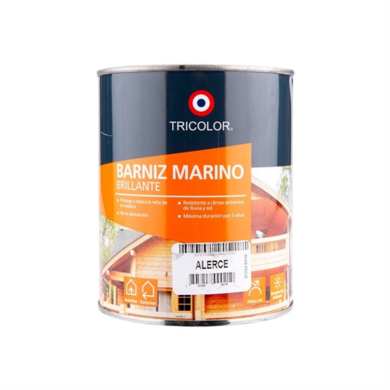 TRICOLOR - Barniz marino alerce 1/4 gal