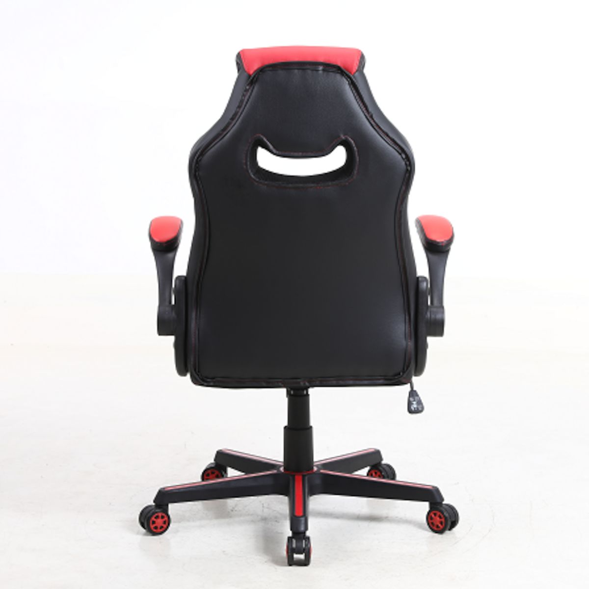 AGUILA - Silla Gamer Blitz de Cuero Sintético y  Mecedora - Negro y Rojo