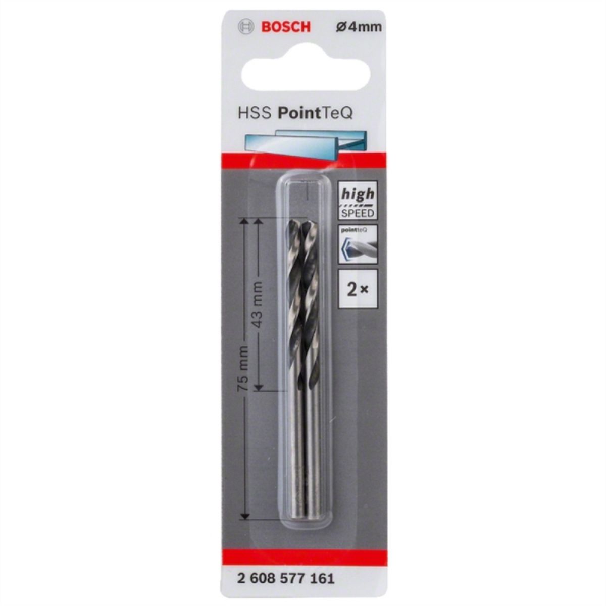 BOSCH - Broca acero rapido 4,0mm