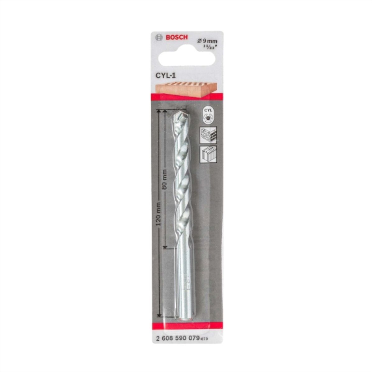 BOSCH - Broca concreto blister 9x80x120mm