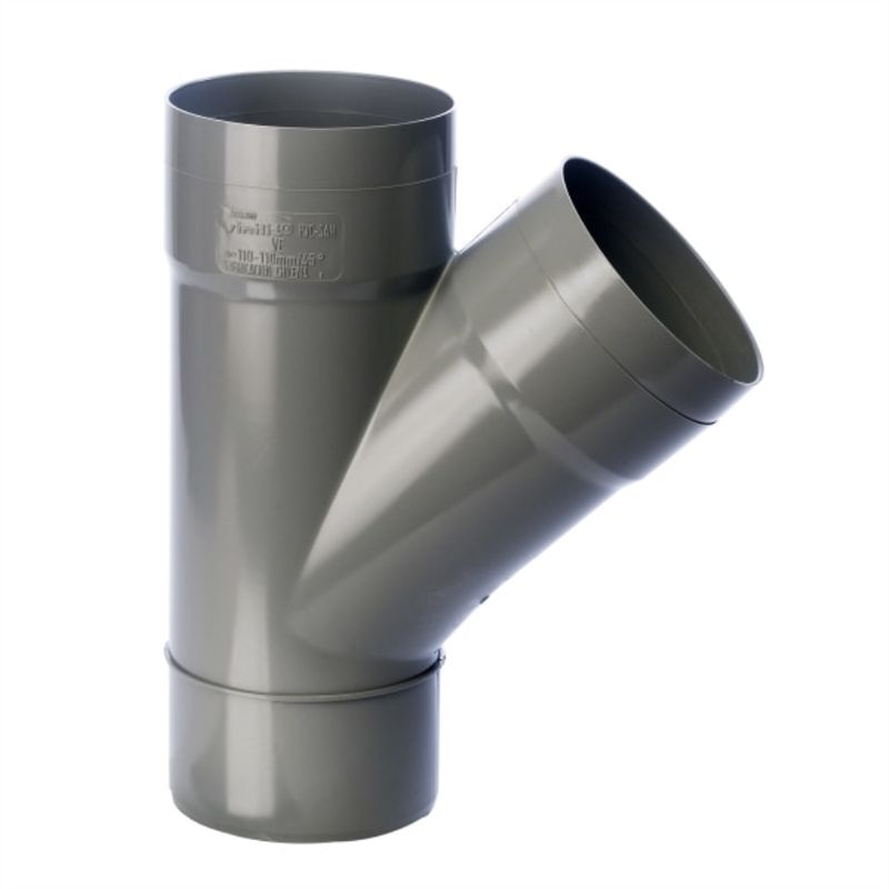 VINILIT - Vee pvc sanitario gris 50x50mm