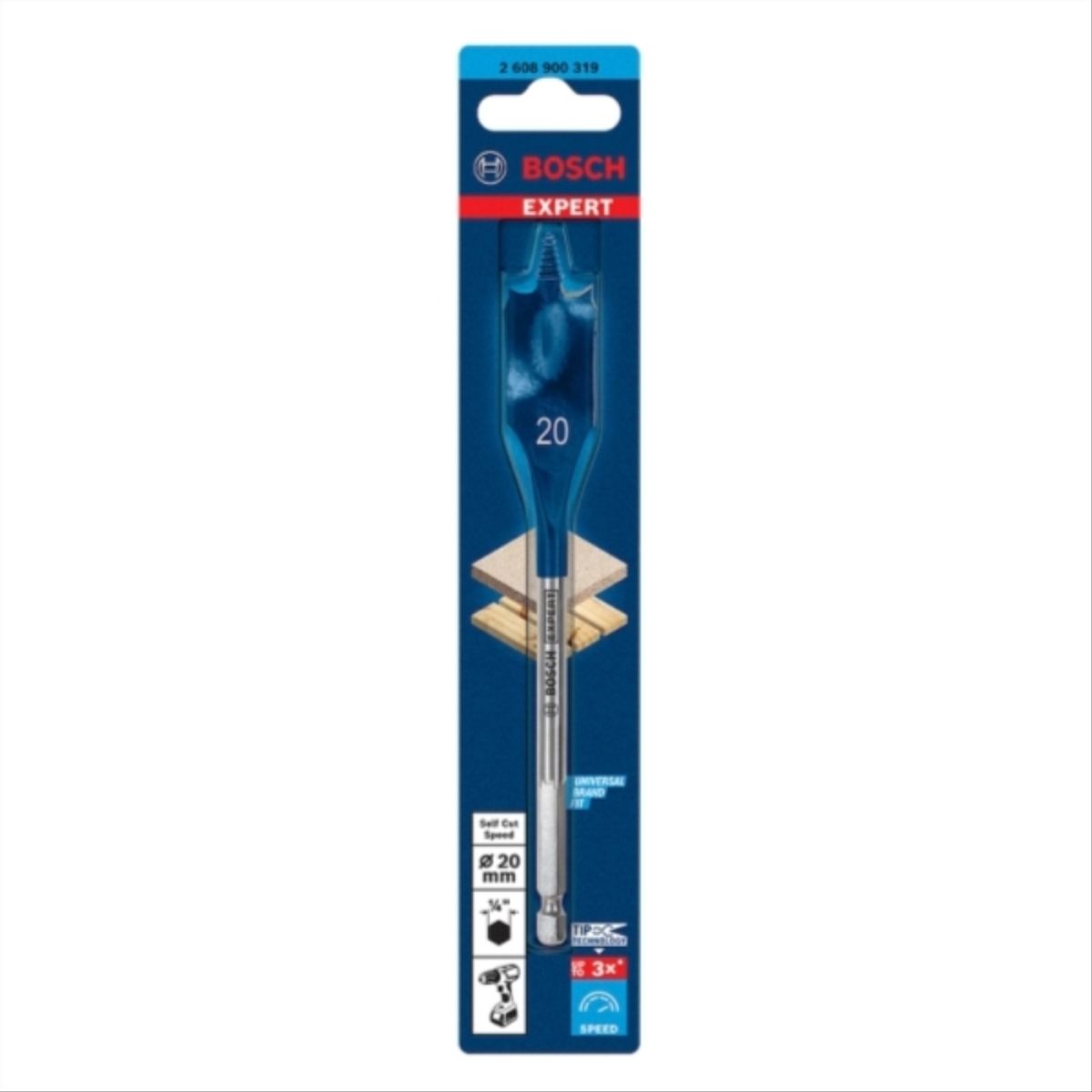 BOSCH - Broca para madera  EXPERT Self Cut Speed 20mmx152mm