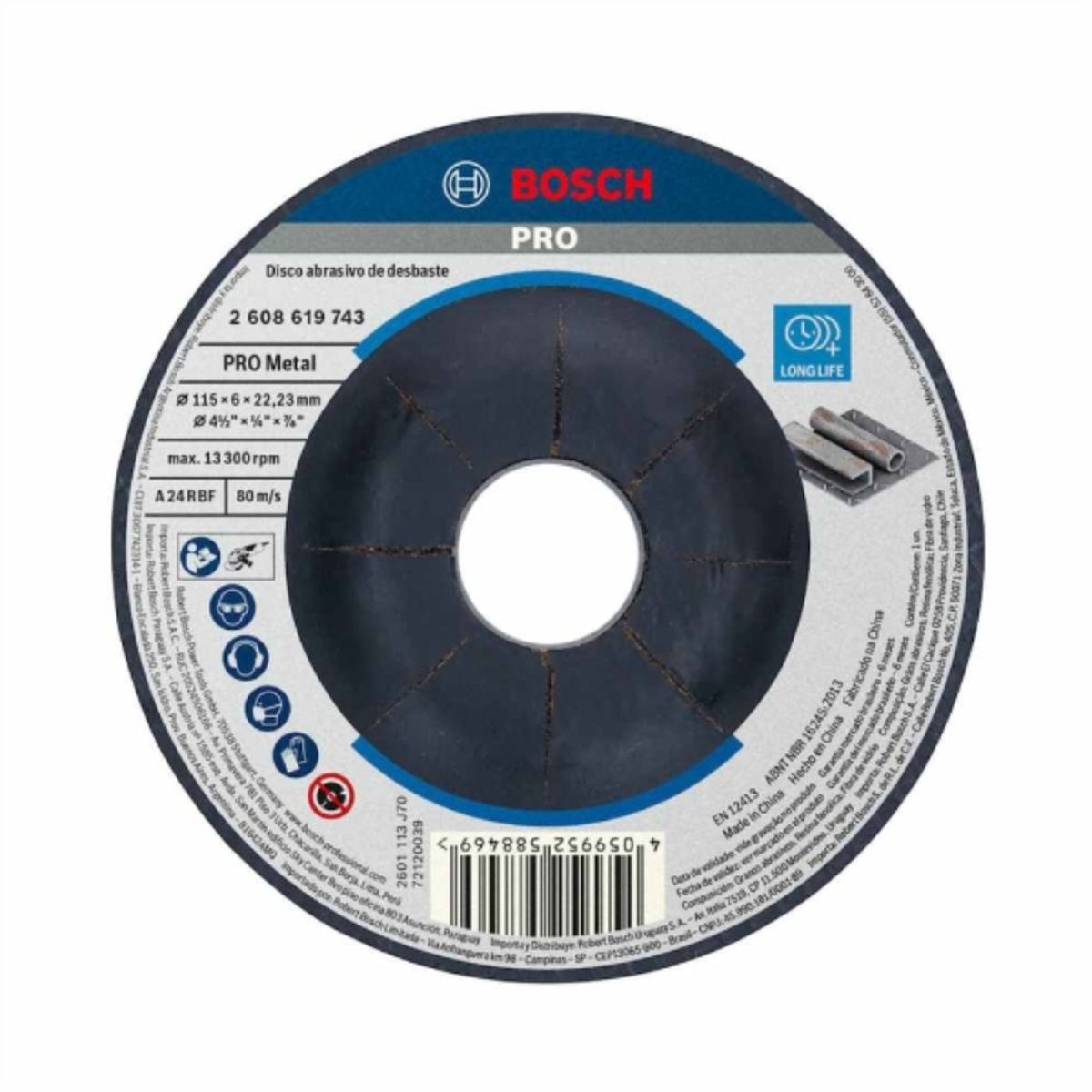 BOSCH - Discos de Desbaste Standard for Metal 115x6mm