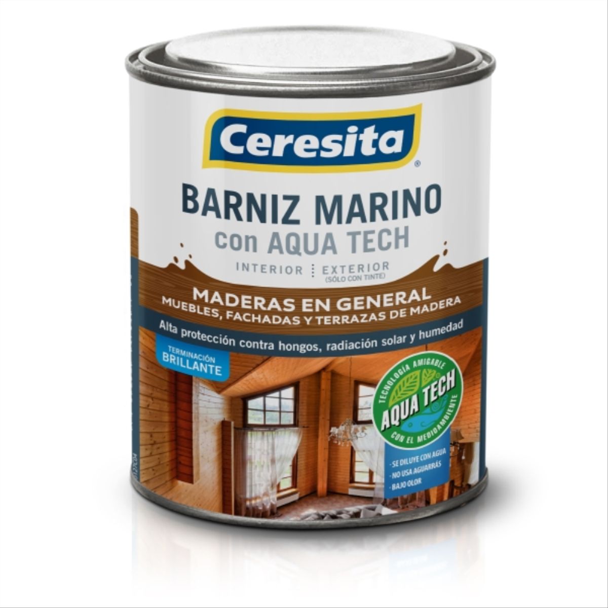 CERESITA - Barniz marino Aqua Tech caoba 1 gl