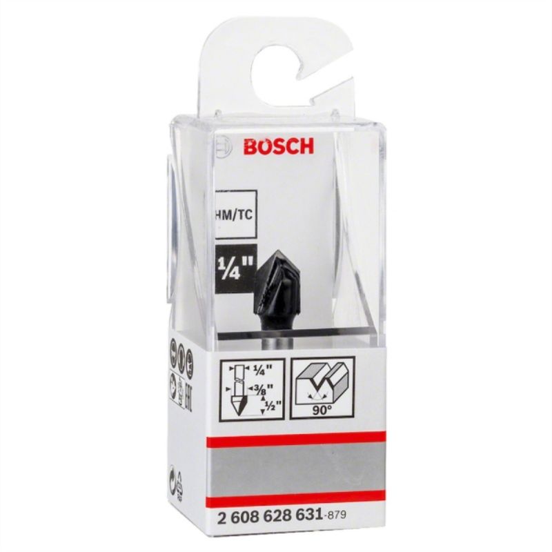 BOSCH - Fresa madera 14 ranura V 90º 2 filos corte 38